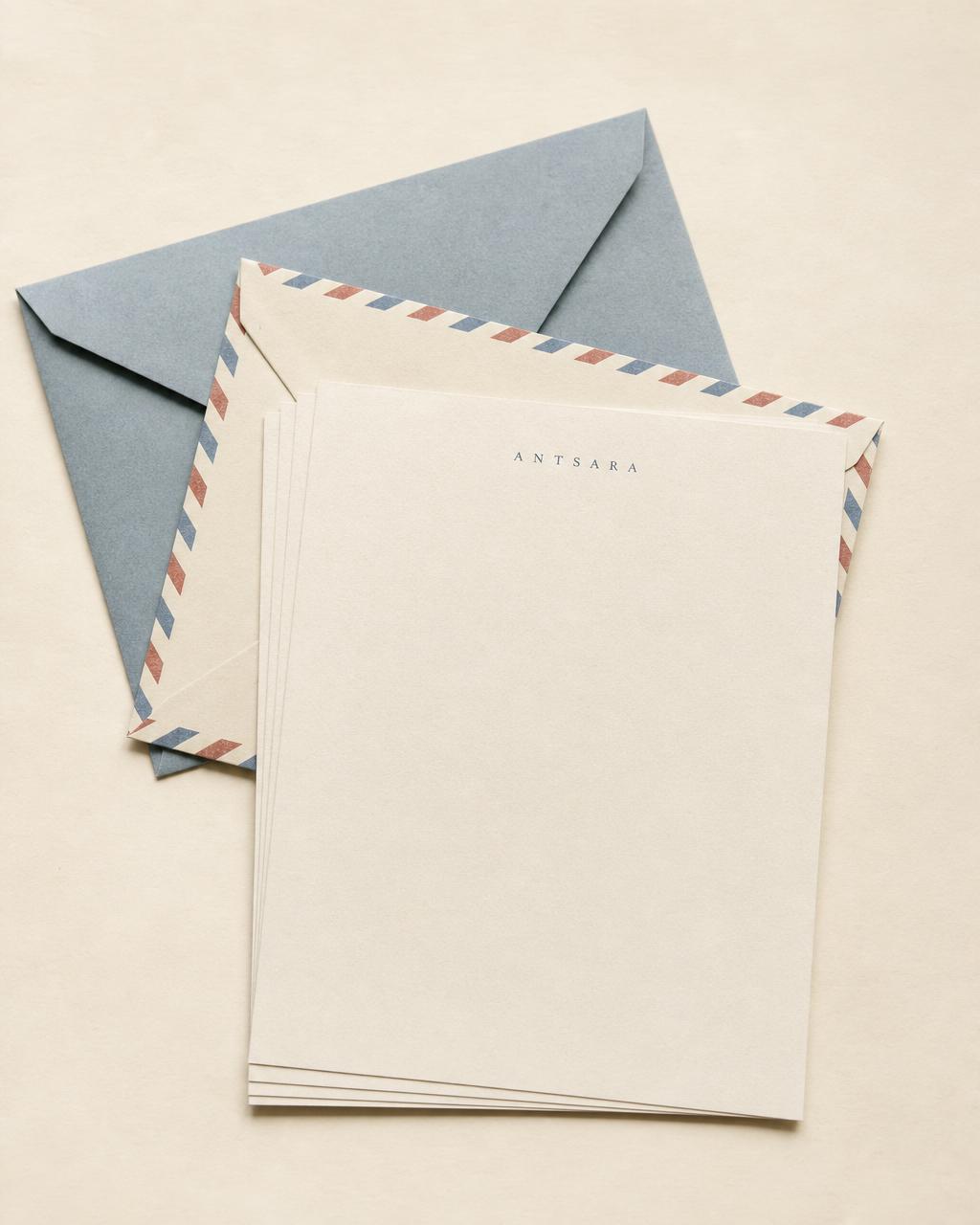 Airmail Letter Set — Dusty Blue