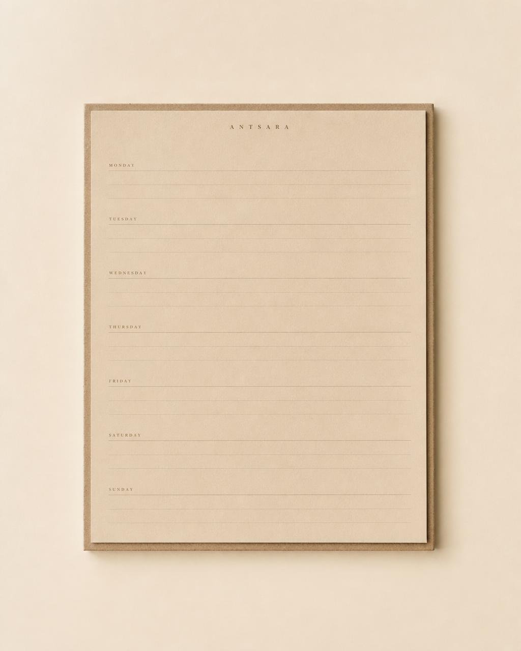 Weekly Desk Pad — Sand